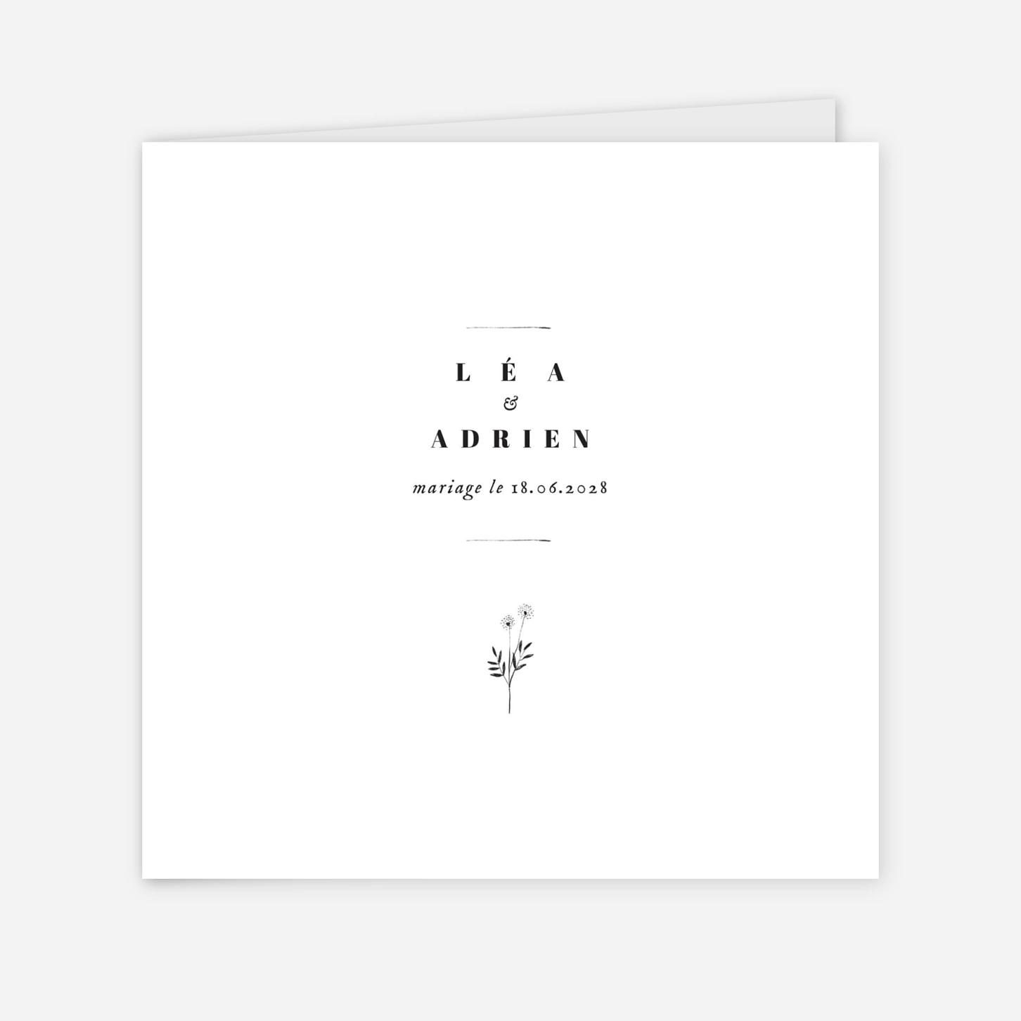 Faire-part mariage Herbier