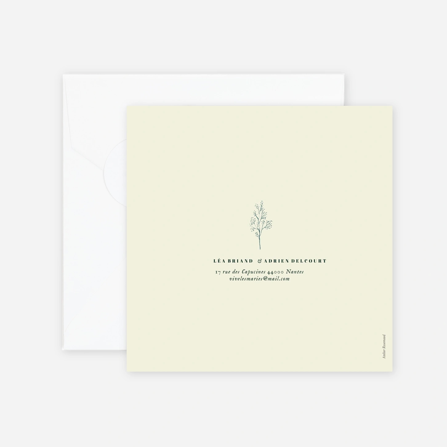 Faire-part mariage Herbier