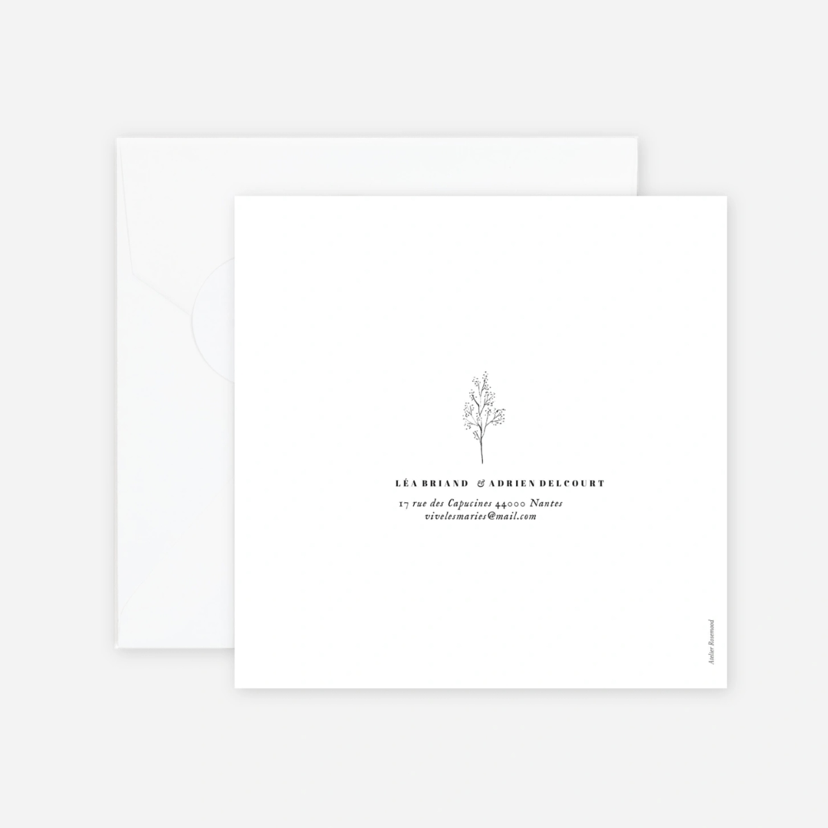 Faire-part mariage Herbier