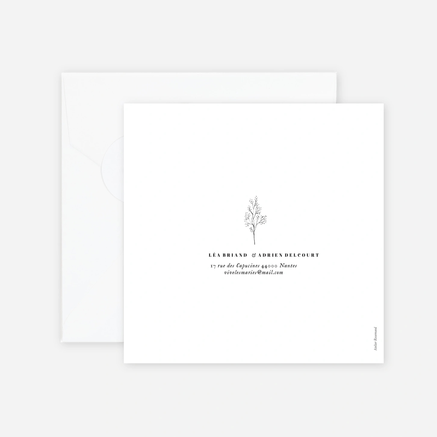 Faire-part mariage Herbier