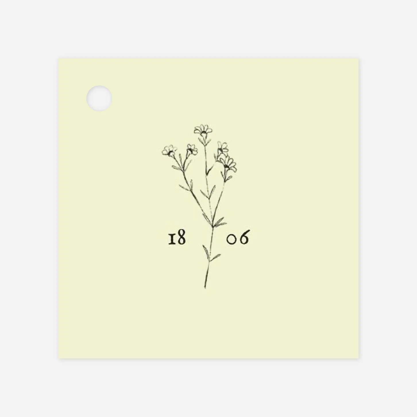 Etiquette perforée baptême Herbier