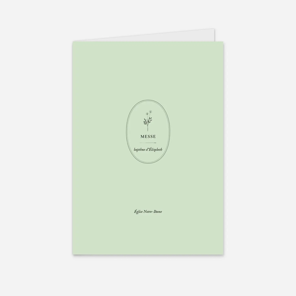 Livret de messe baptême Herbier