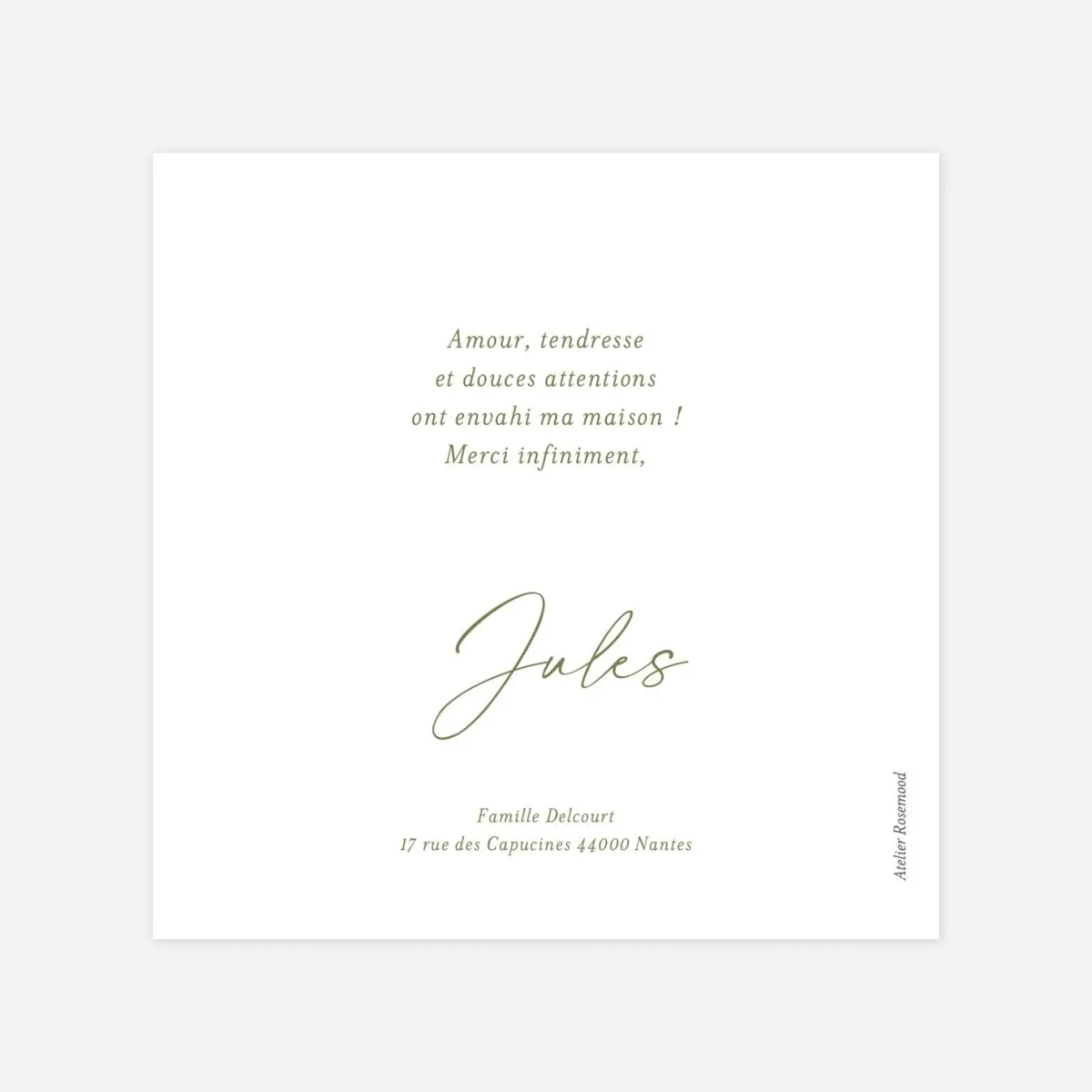 Carte remerciement naissance Heureux évènement