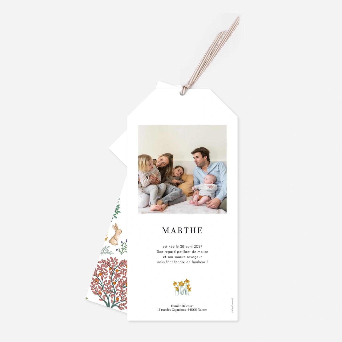 Faire-part naissance Histoire du jardin