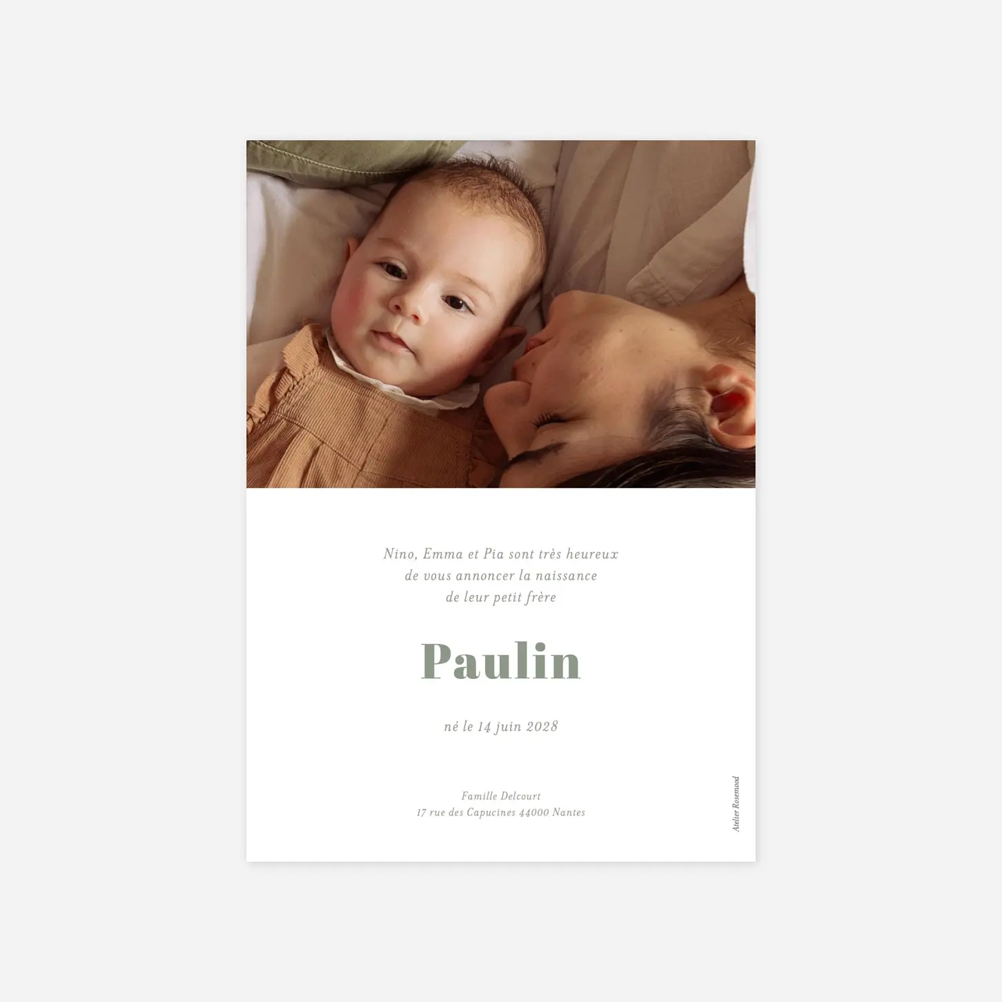 Faire-part naissance Heureux jour