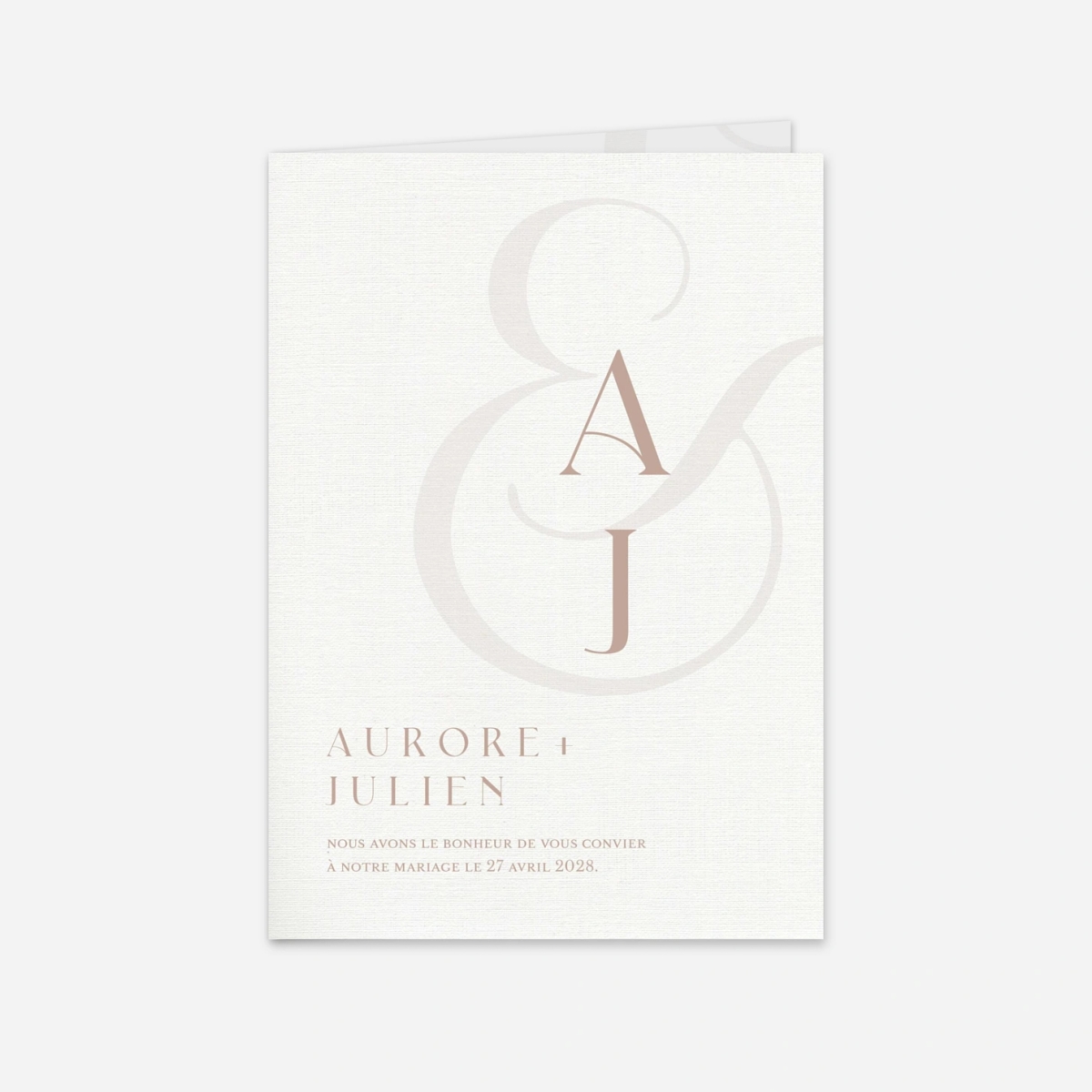 Faire-part mariage Initiale Précieuse