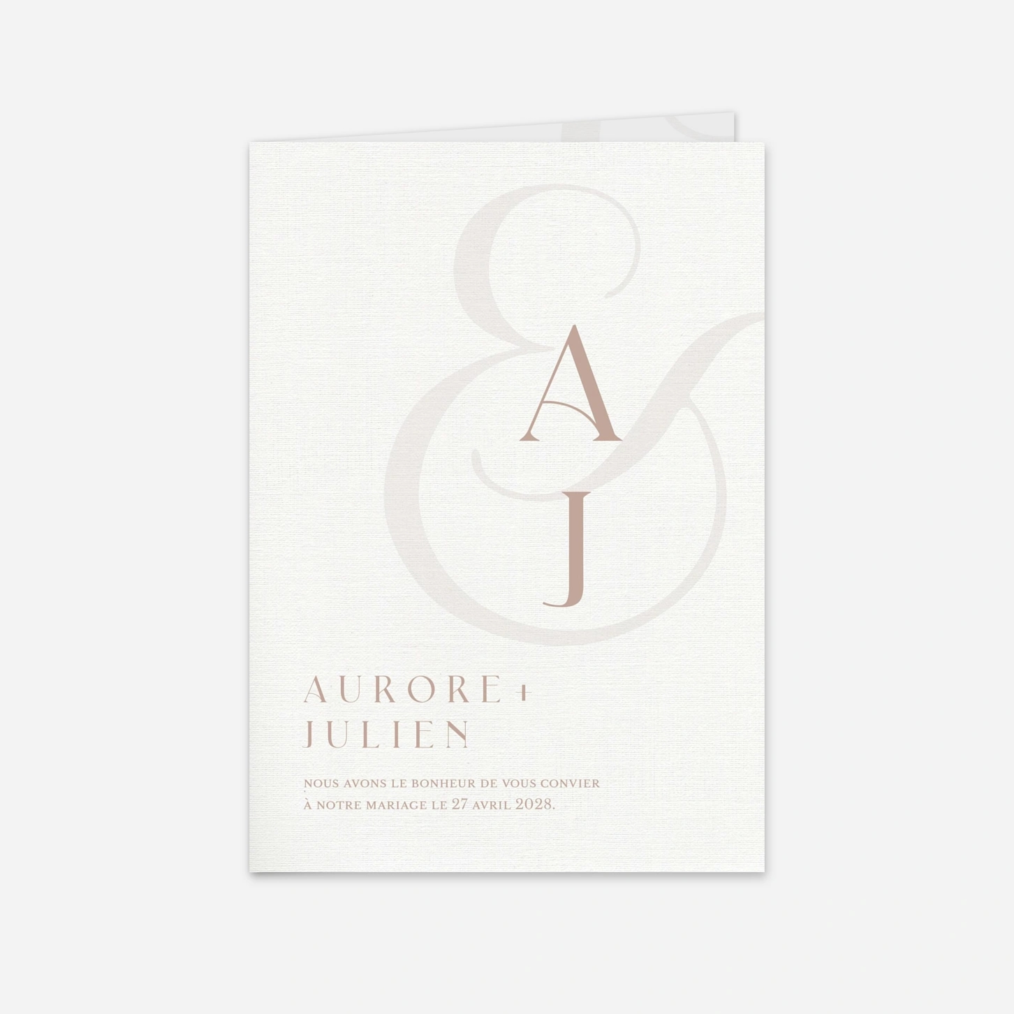 Faire-part mariage Initiale Précieuse