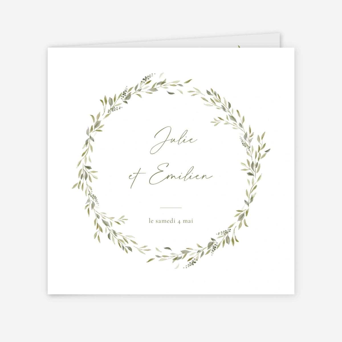 Faire-part mariage Instant botanique