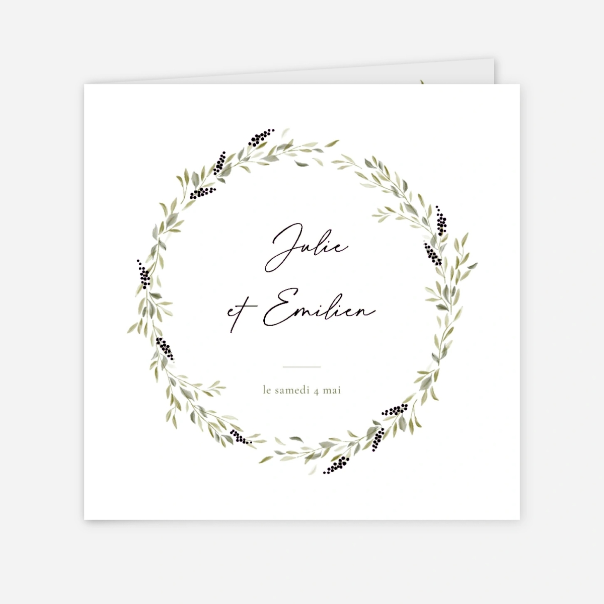 Faire-part mariage Instant botanique