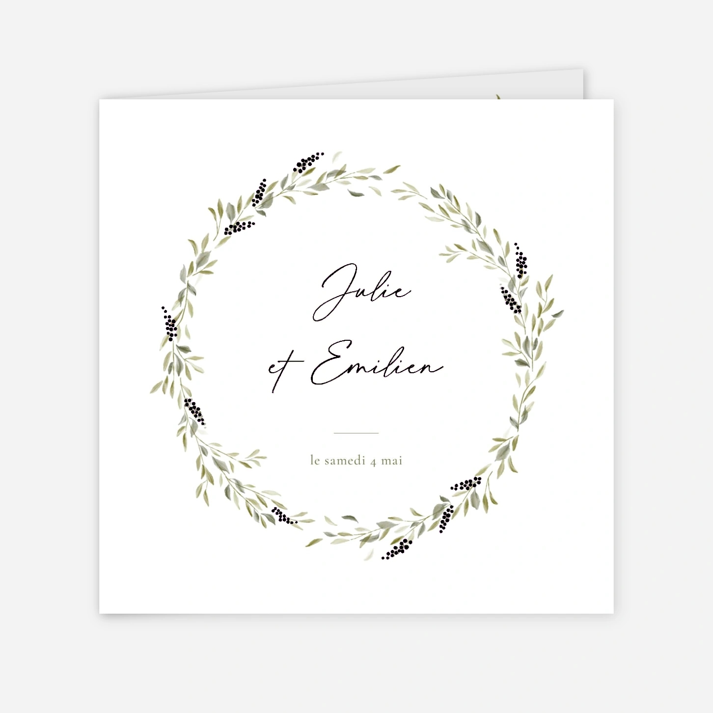 Faire-part mariage Instant botanique