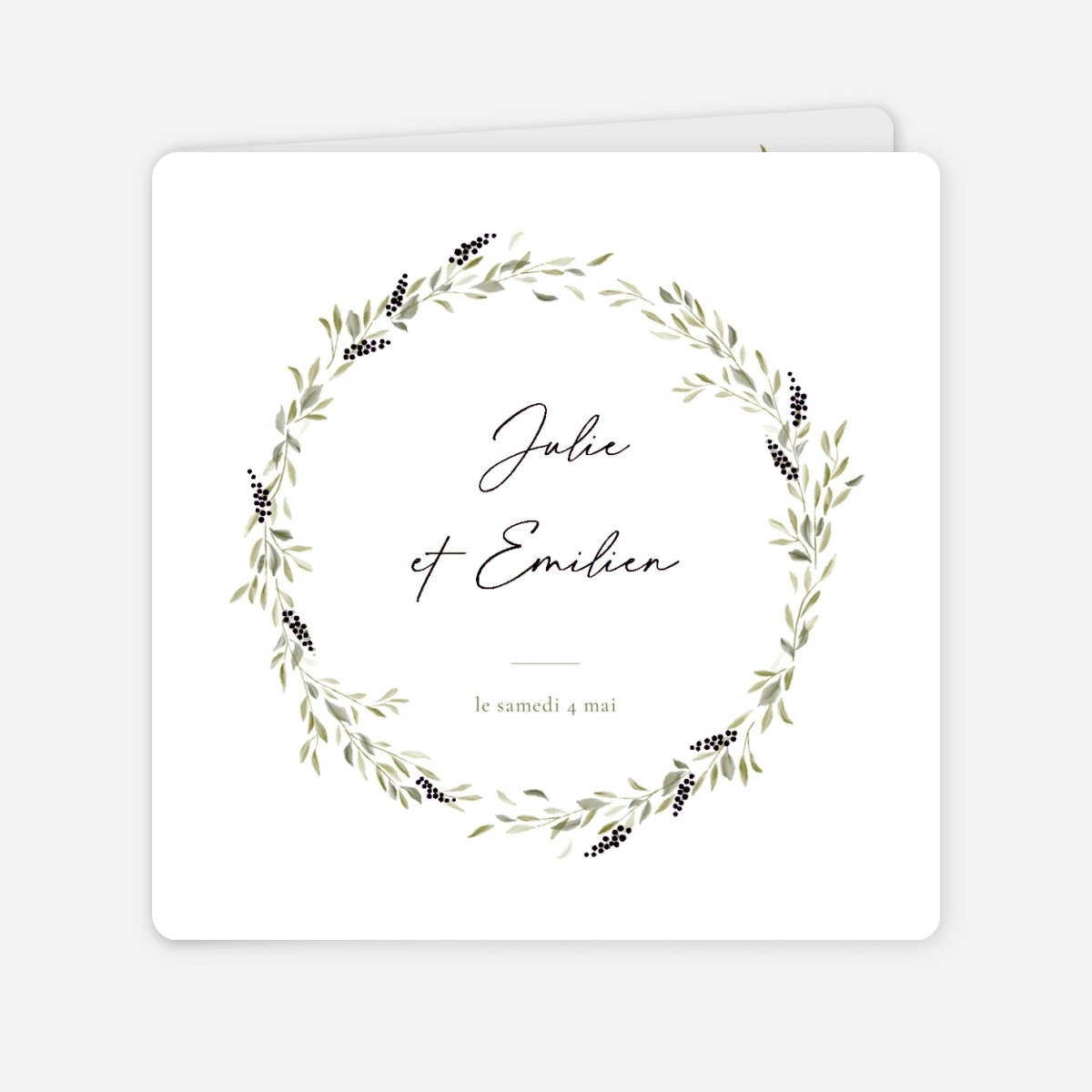 Faire-part mariage Instant botanique