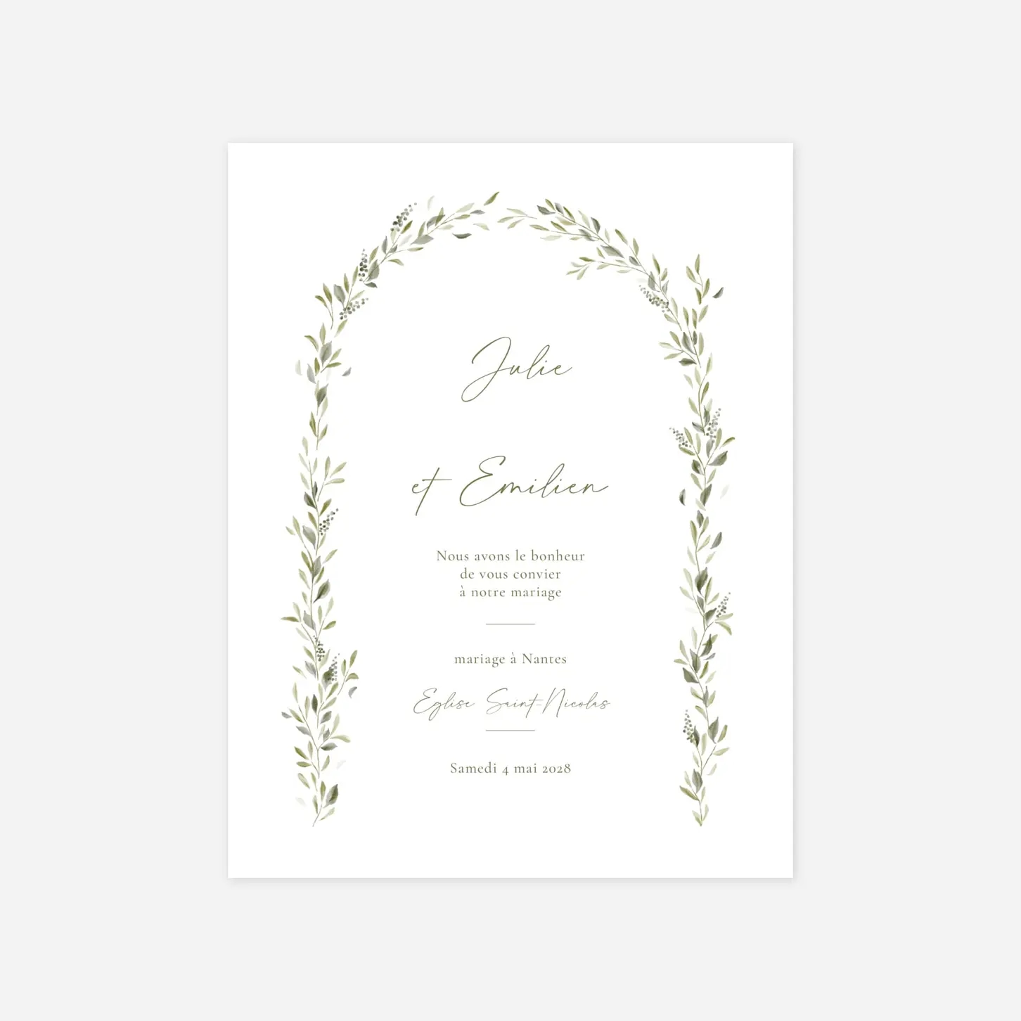 Faire-part mariage Instant botanique