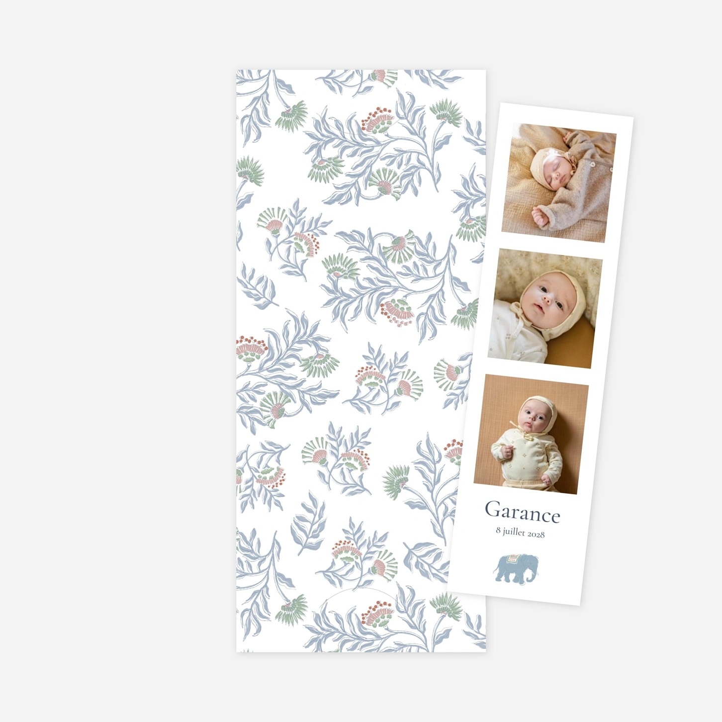 Faire-part naissance Indiennes fleuries