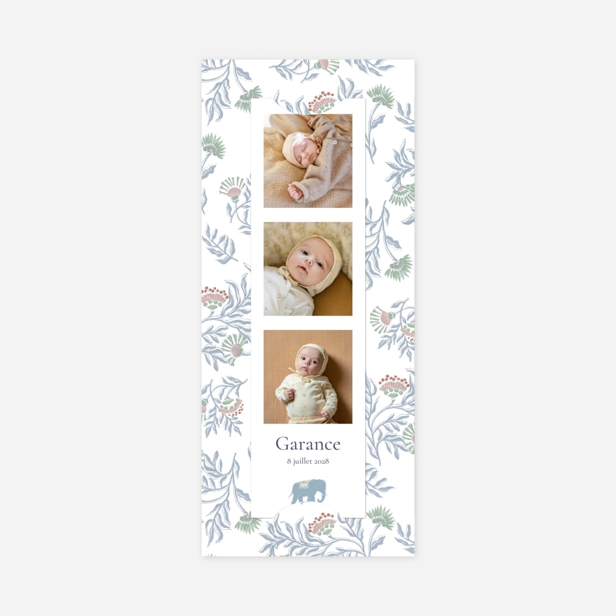 Faire-part naissance Indiennes fleuries