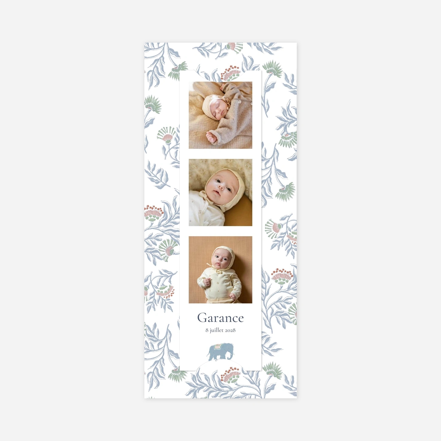 Faire-part naissance Indiennes fleuries