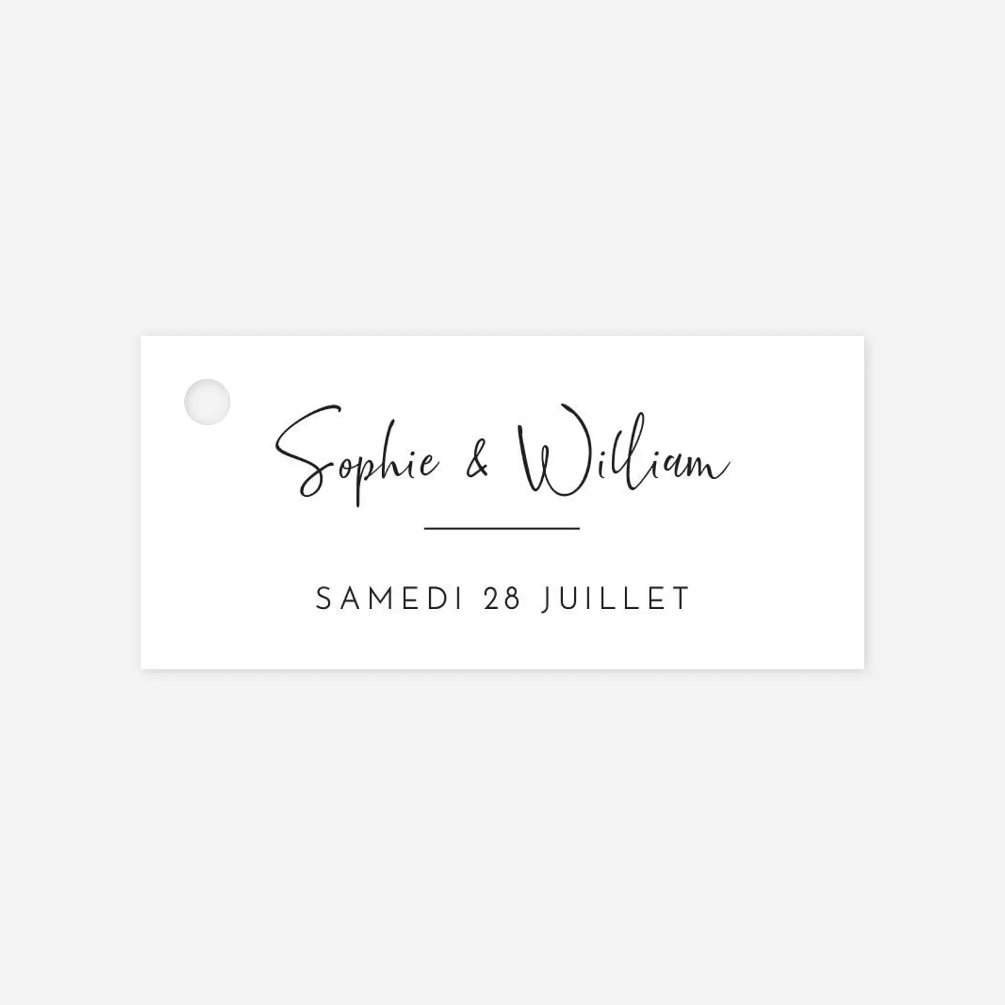 Etiquette perforée mariage Intemporel