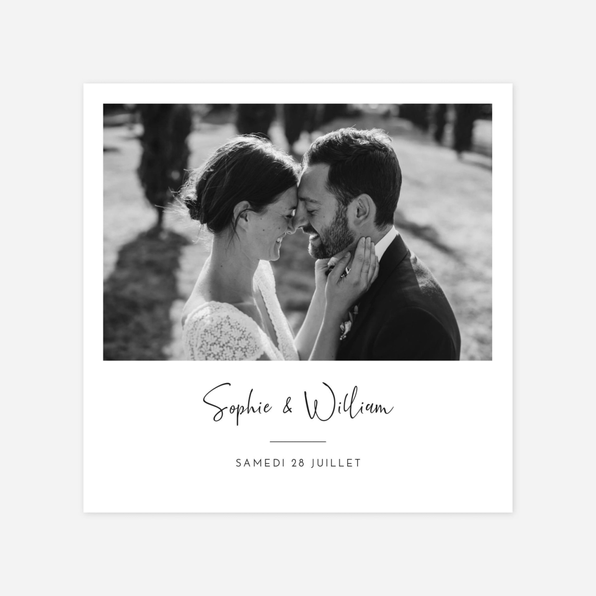 Carte de remerciements Intemporel