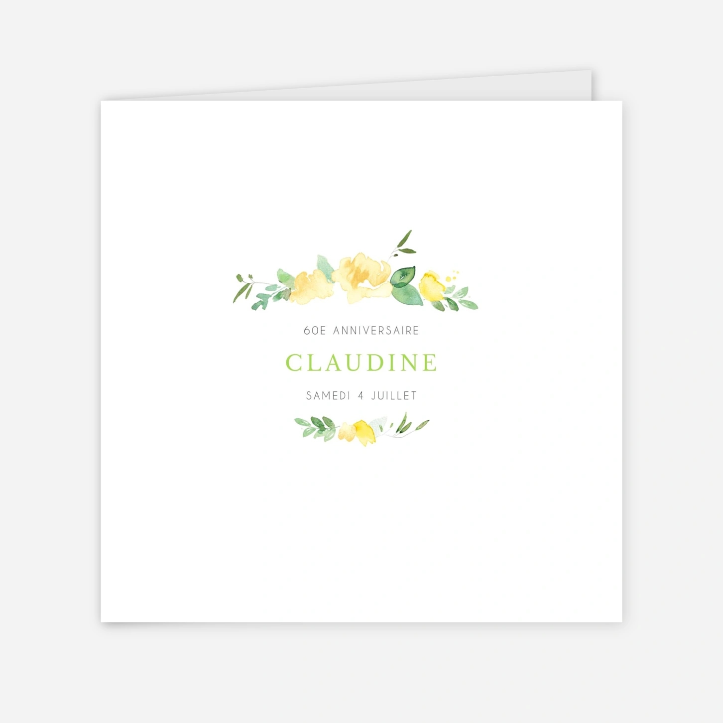 invitation anniversaire Jardin anglais