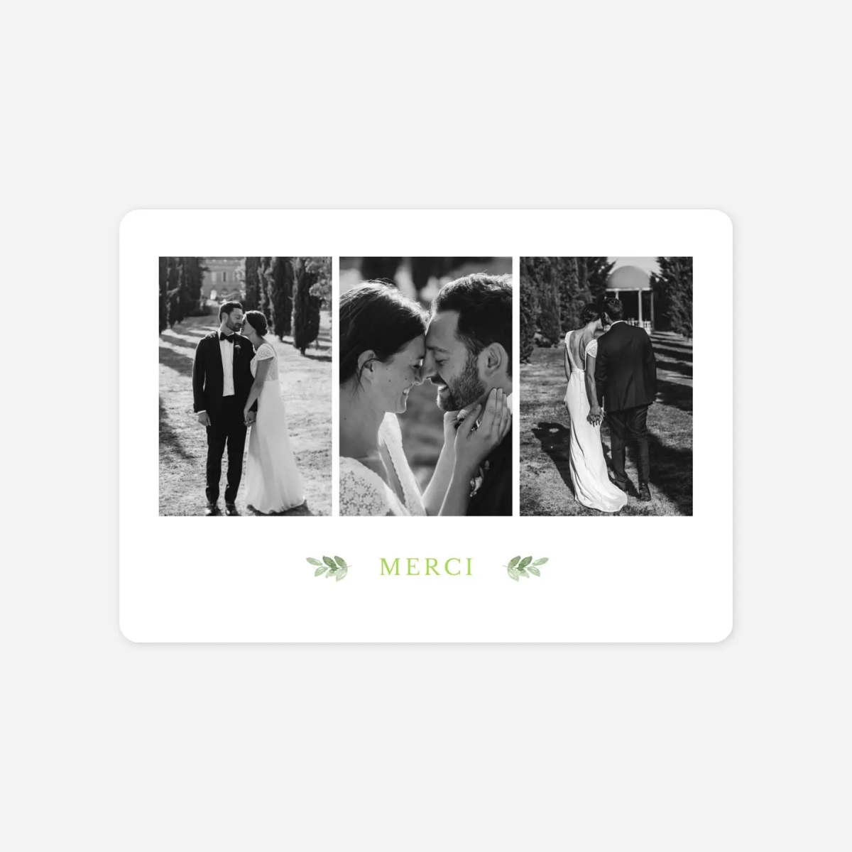 Carte de remerciements Jardin anglais