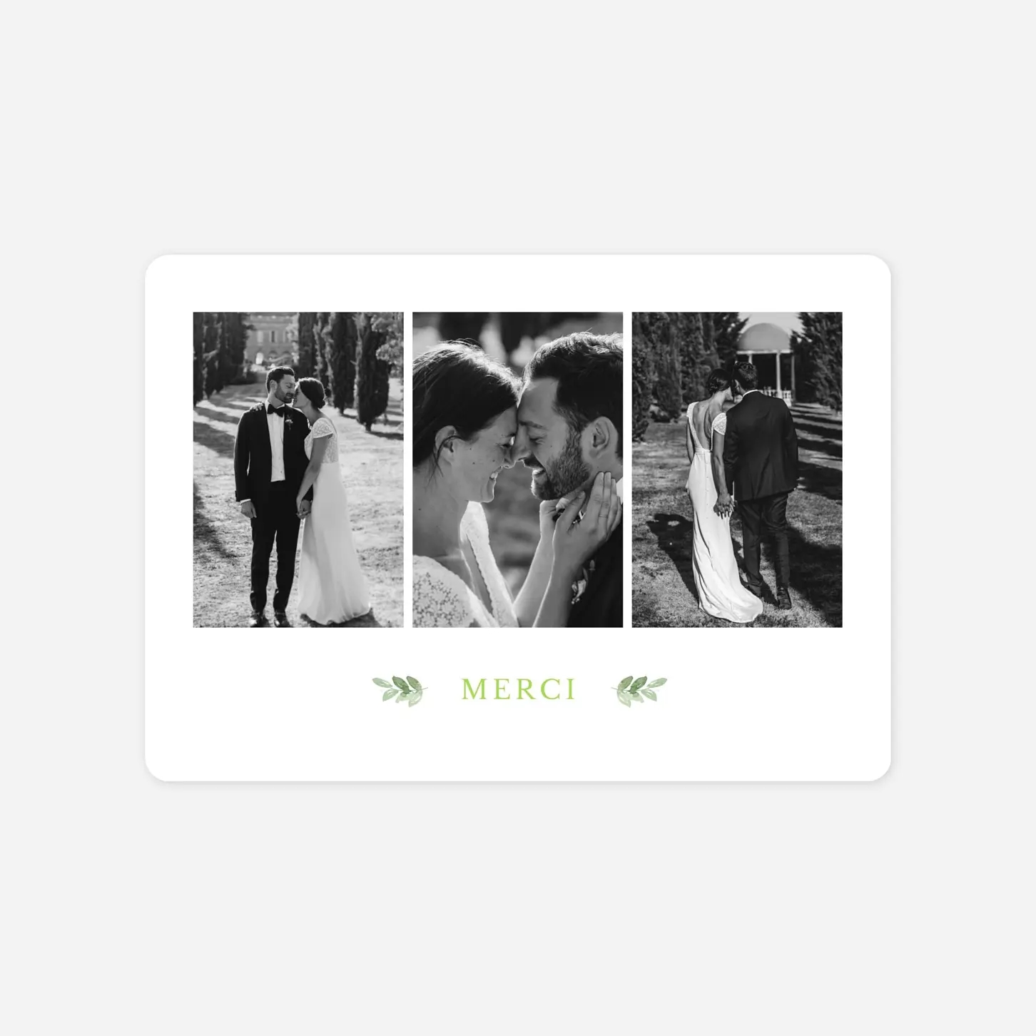 Carte de remerciements Jardin anglais