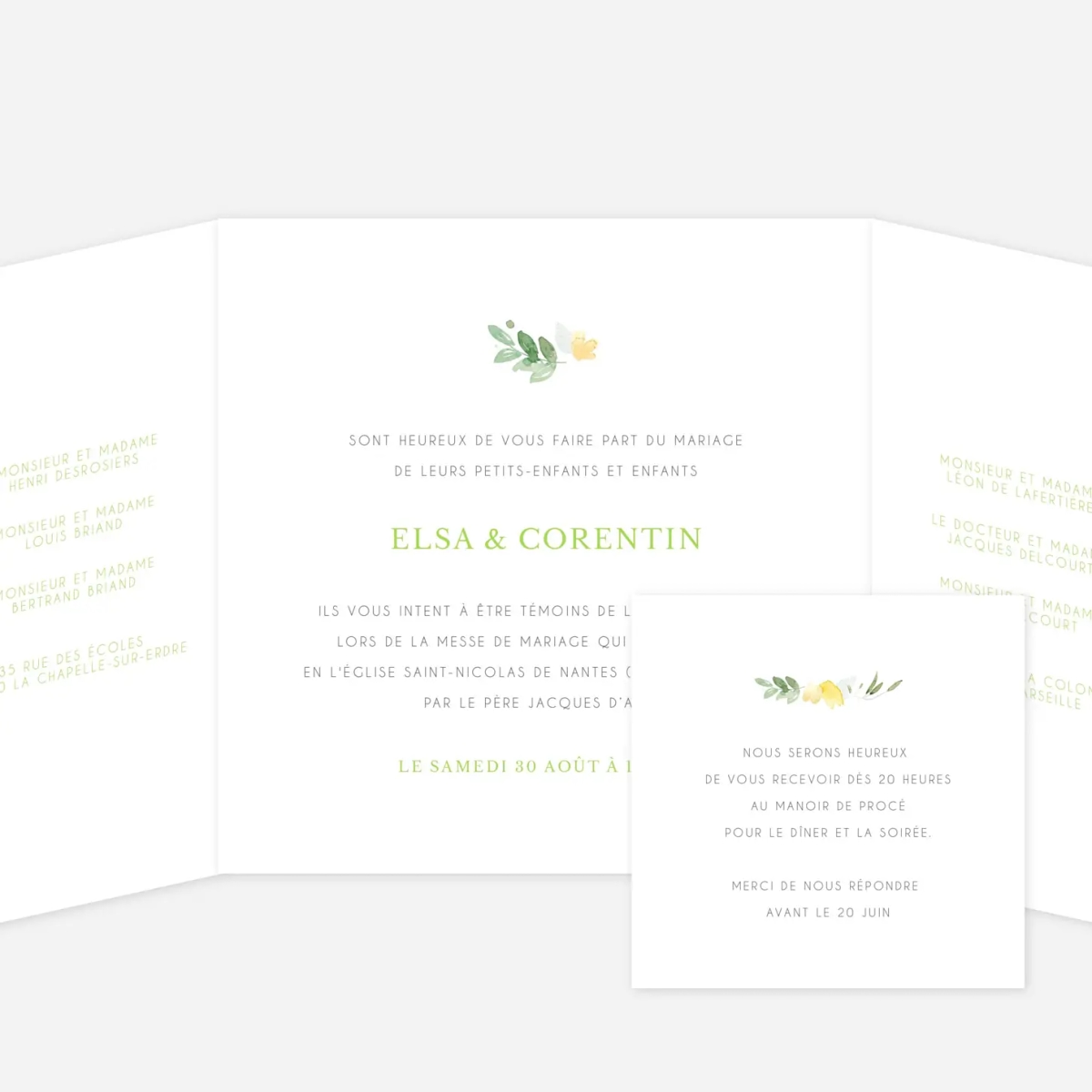 Faire-part mariage Jardin anglais