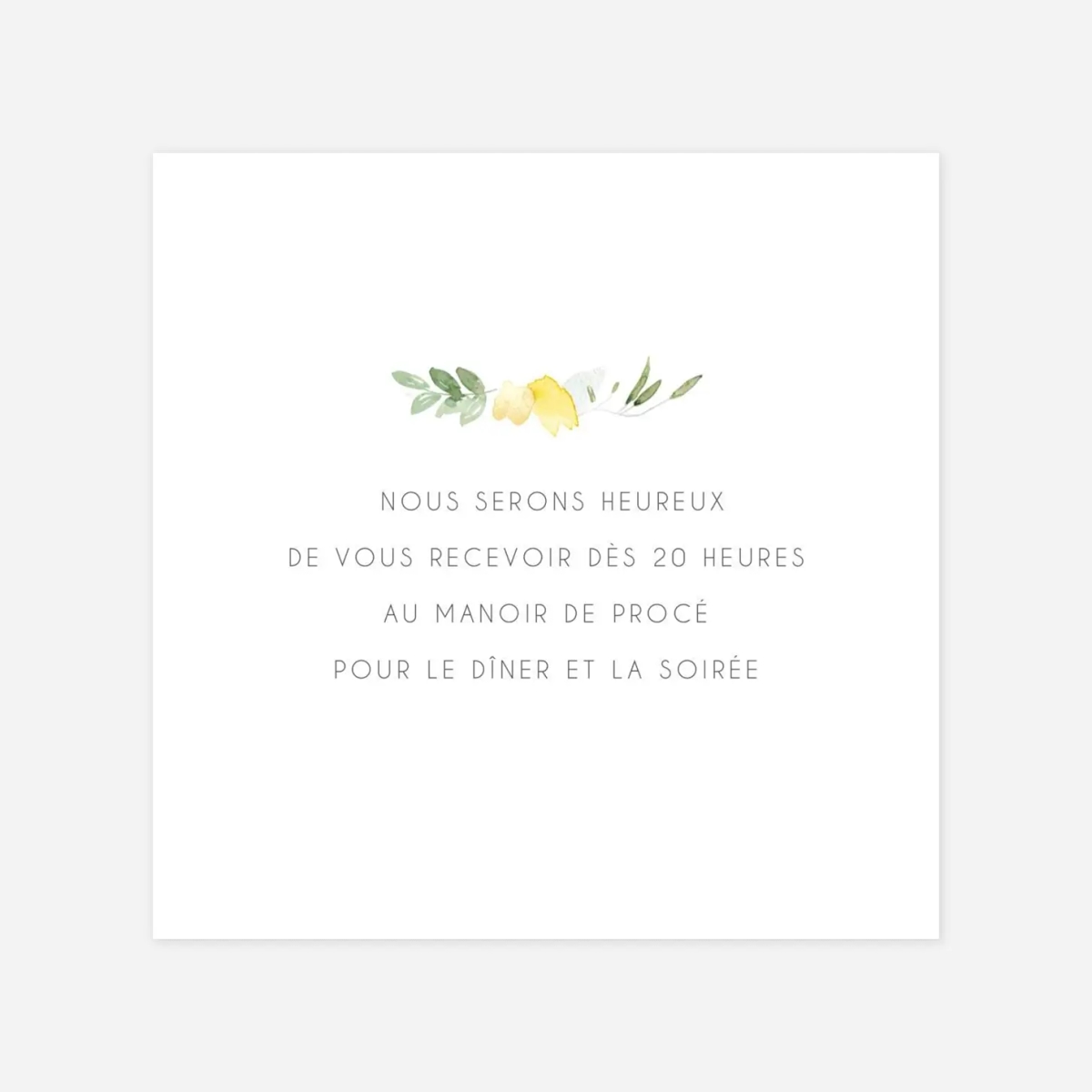 Carton d'invitation Jardin anglais