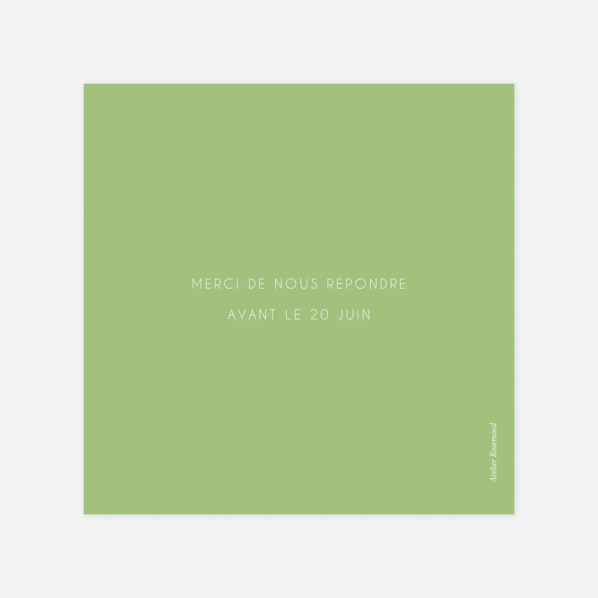 Carton d'invitation Jardin anglais