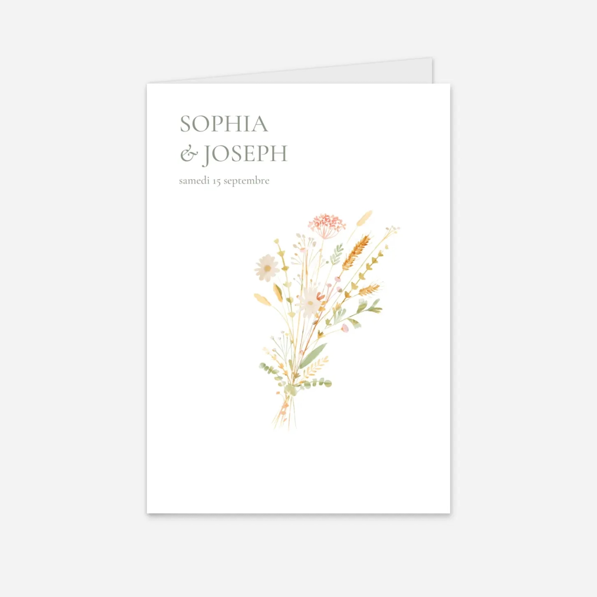 Livret de messe mariage Jardin bohème