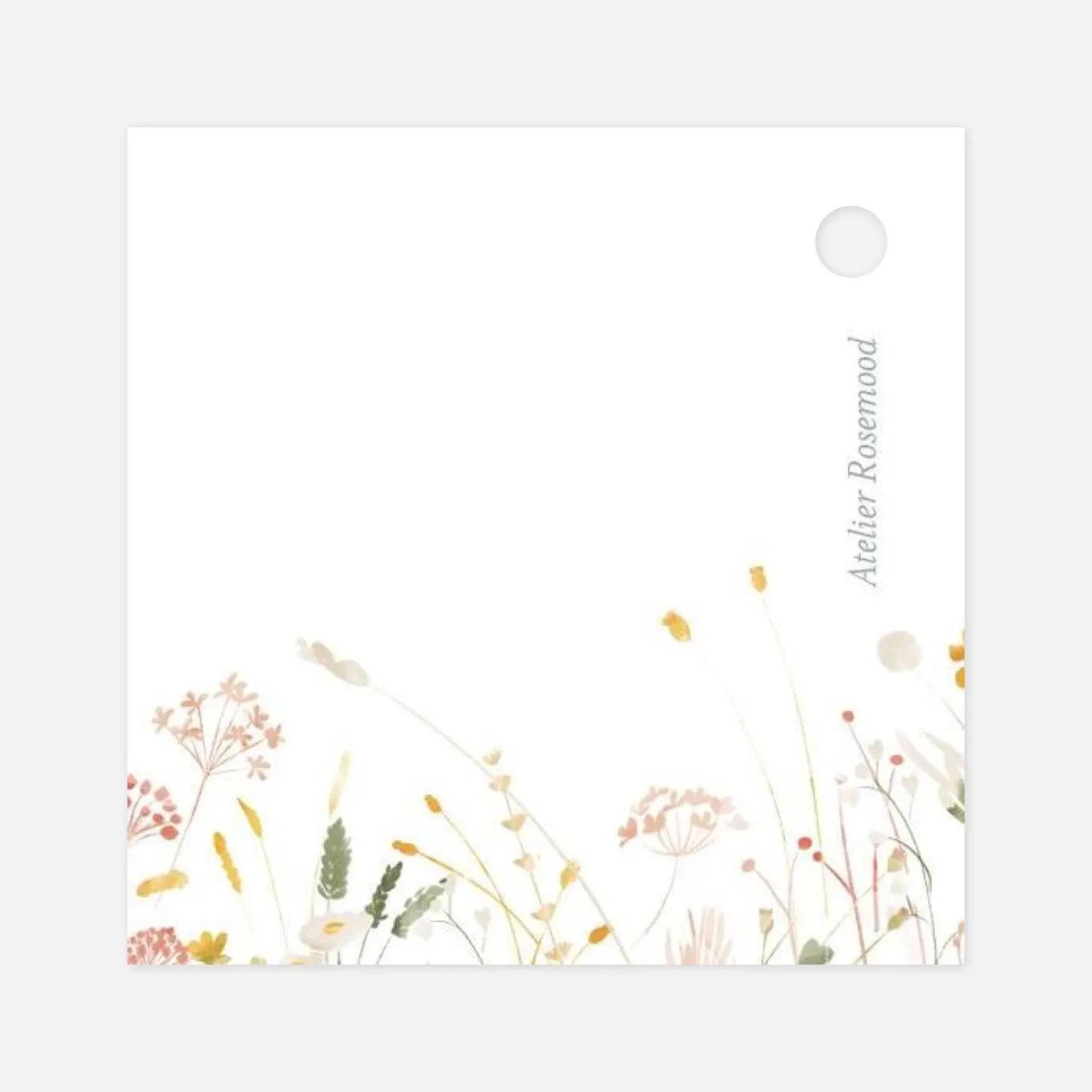 Étiquette avec ruban Jardin bohème