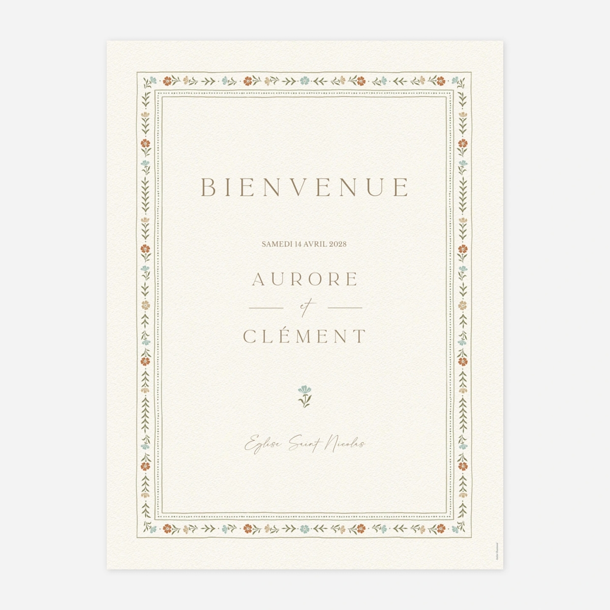 Panneau mariage Jardin éternel