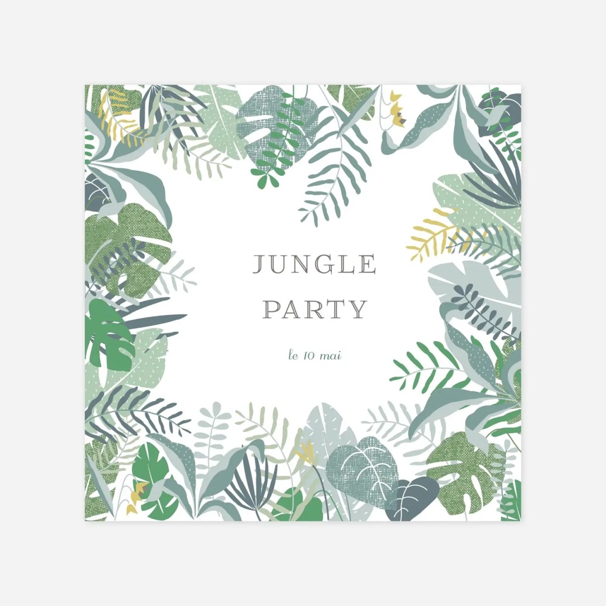 invitation anniversaire Jardin tropical