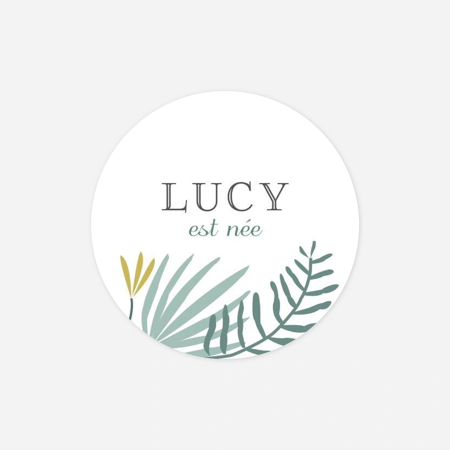 Stickers naissance Jardin tropical