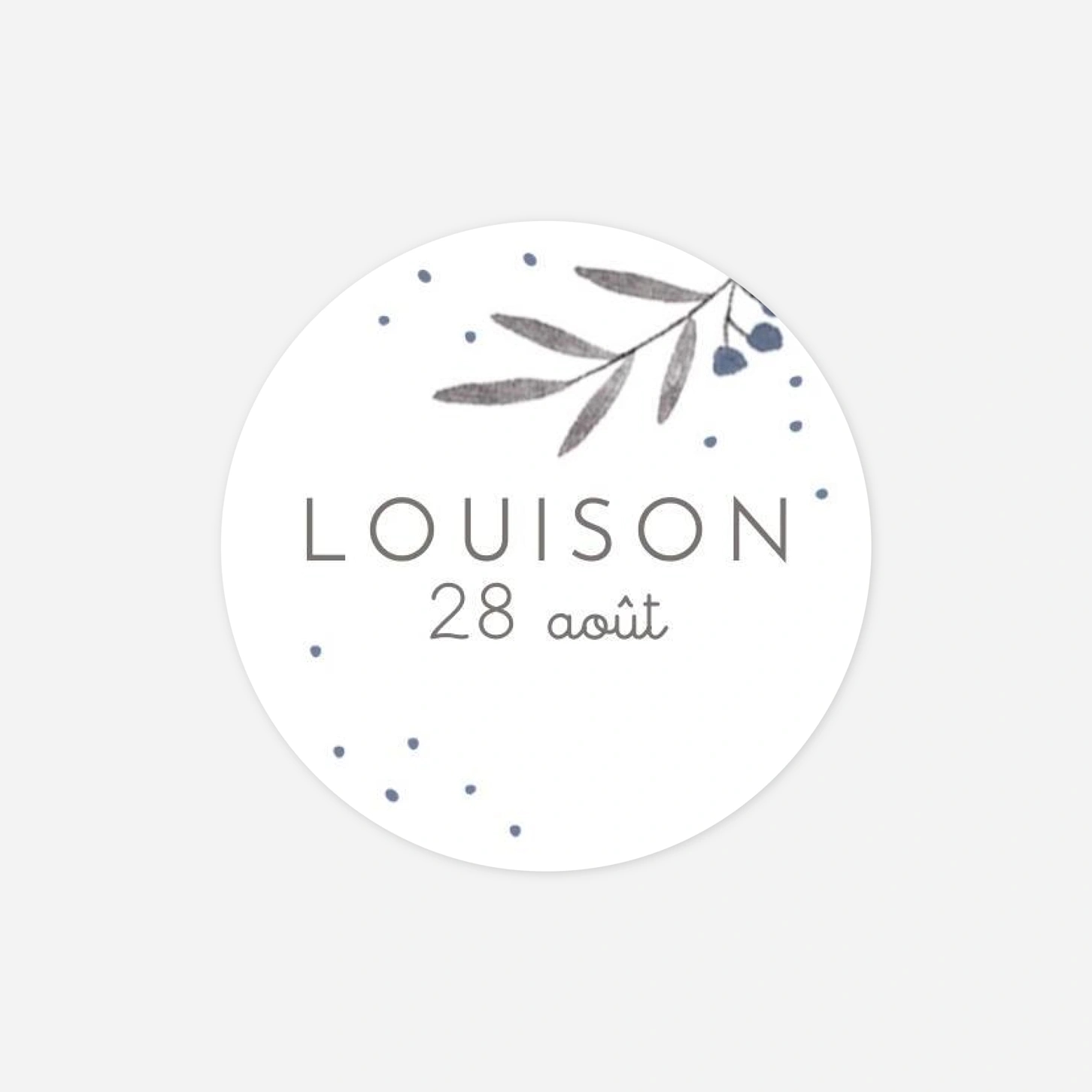 Stickers pour enveloppes baptême Jolies brindilles