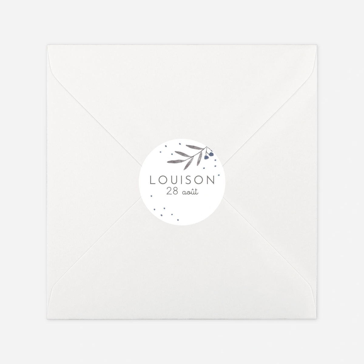 Stickers pour enveloppes baptême Jolies brindilles