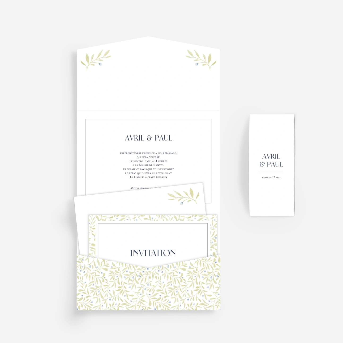 Faire-part mariage Jardin d'amour