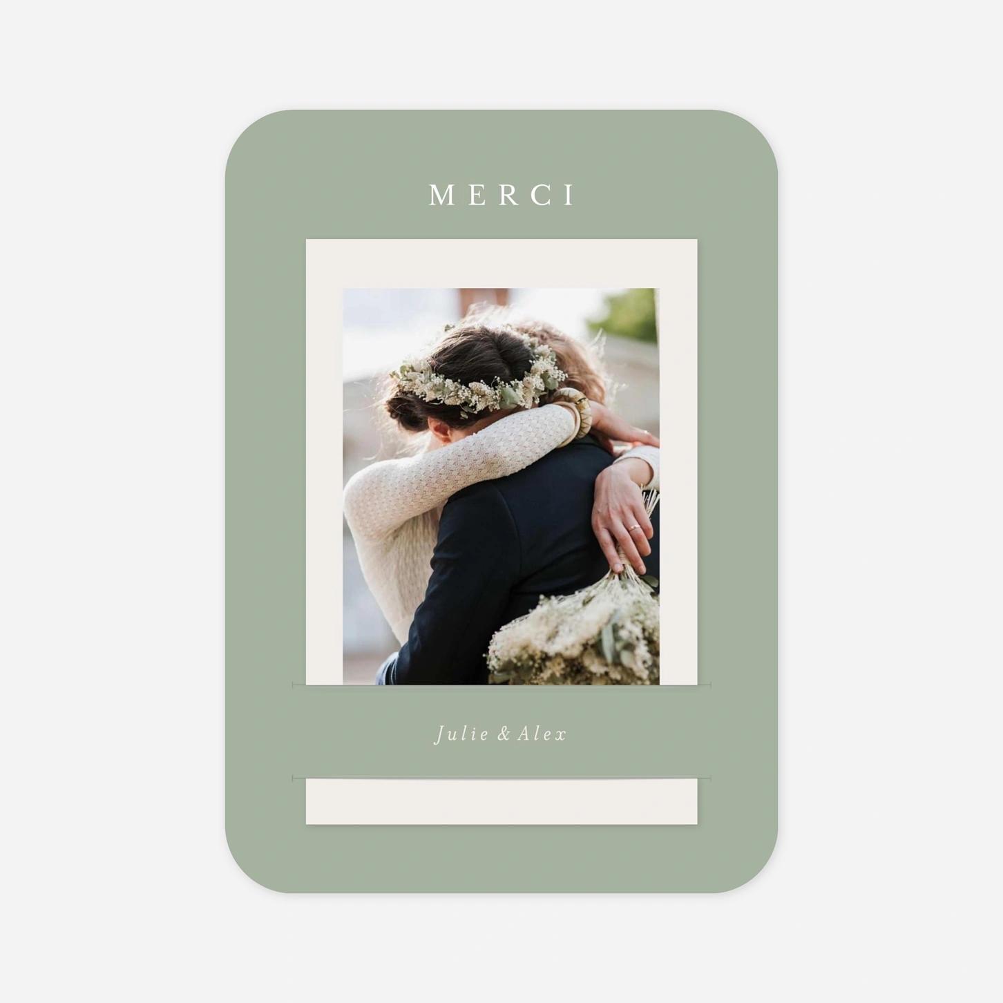 Carte de remerciements Jeune pousse