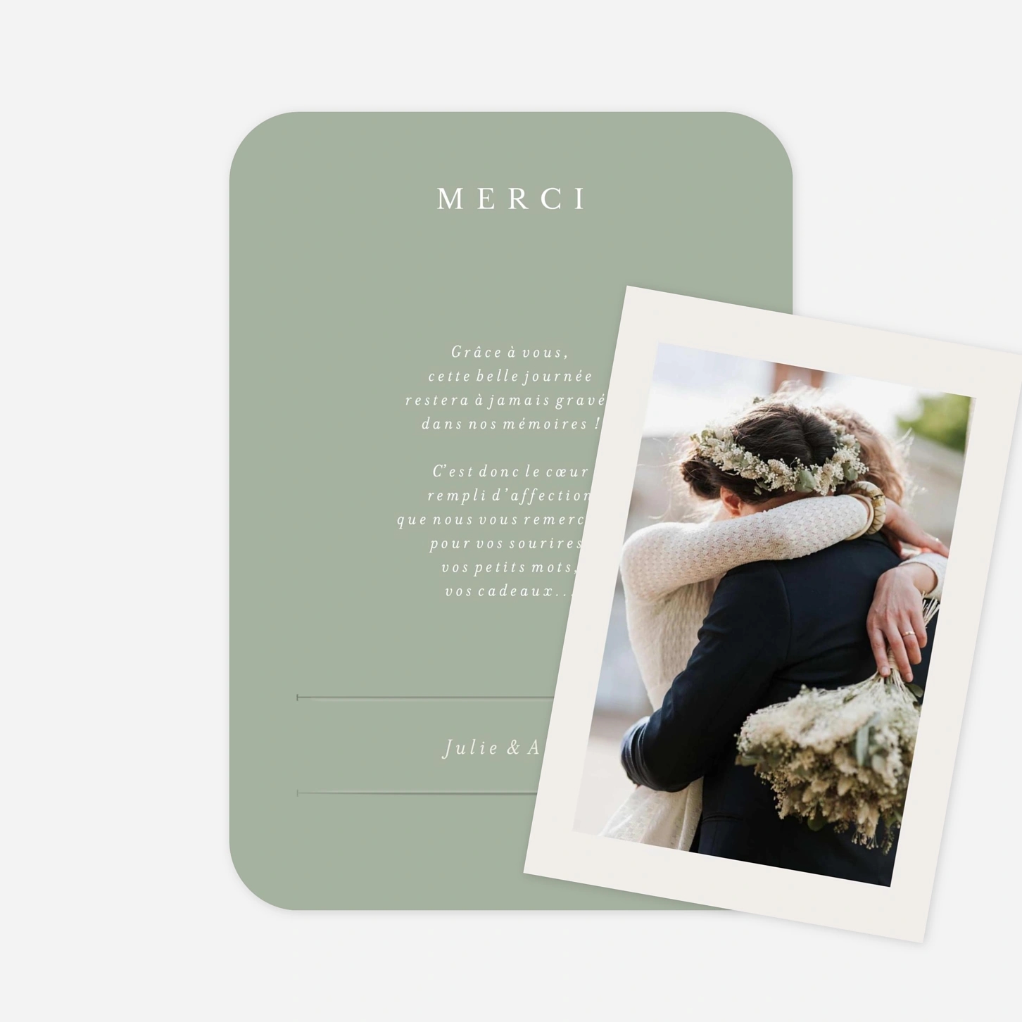 Carte de remerciements Jeune pousse