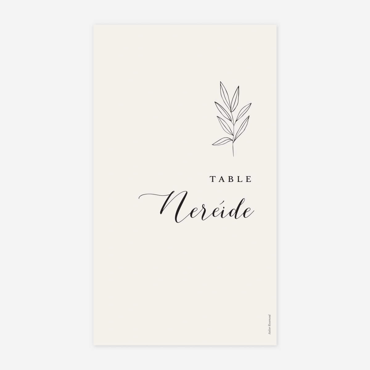 Marque-table mariage Jeune pousse