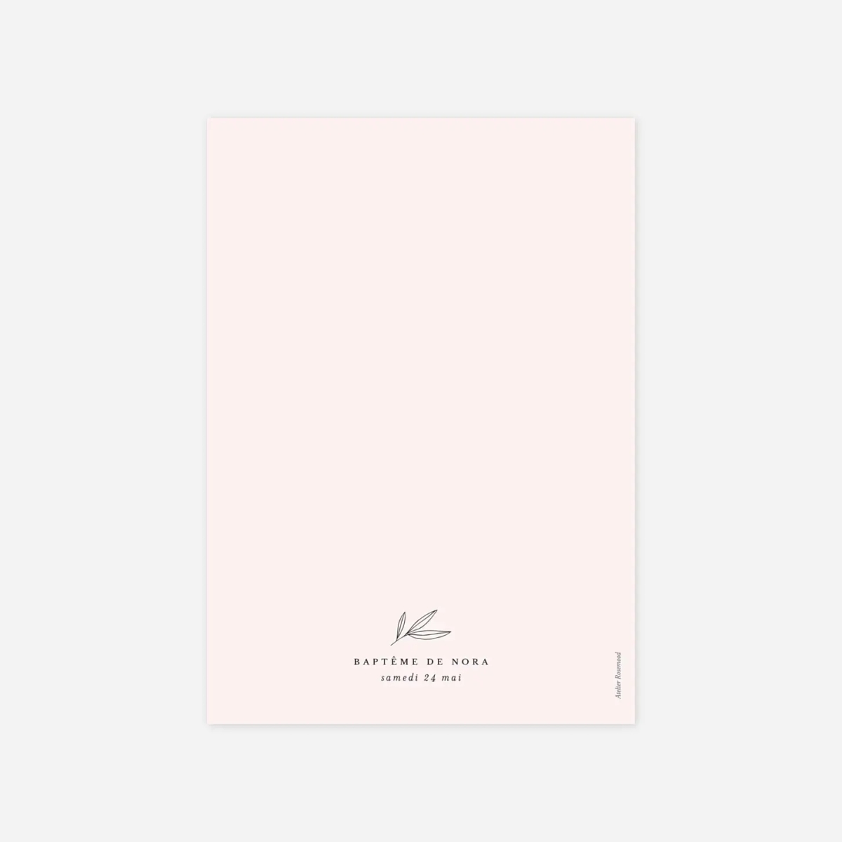 Menu baptême Jeune pousse