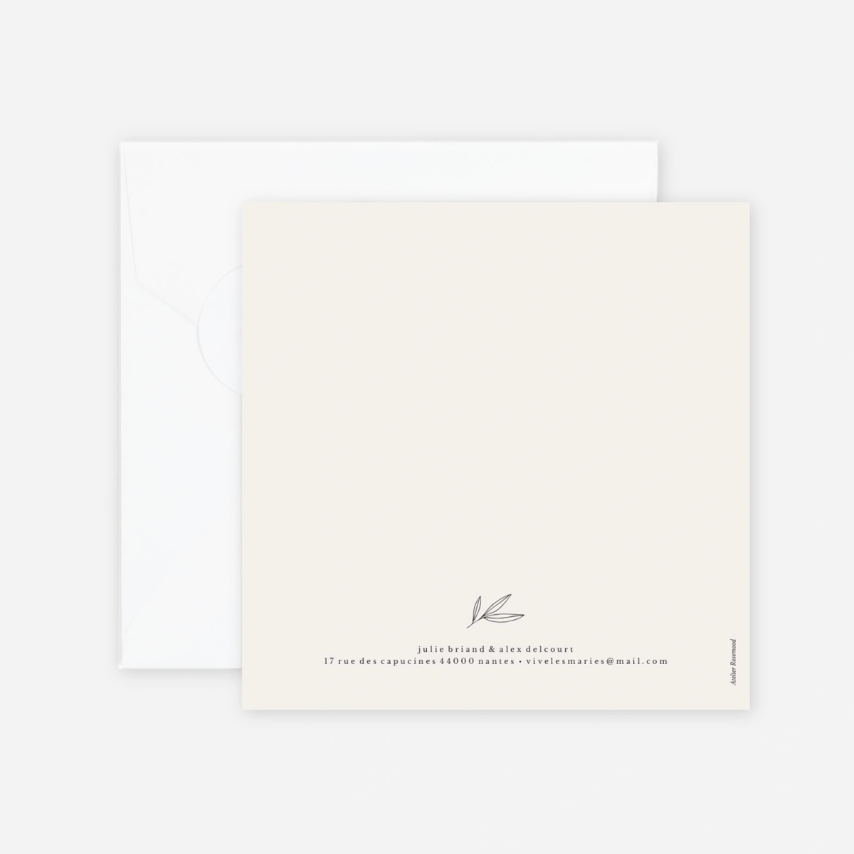 Faire-part mariage Jeune pousse pastel