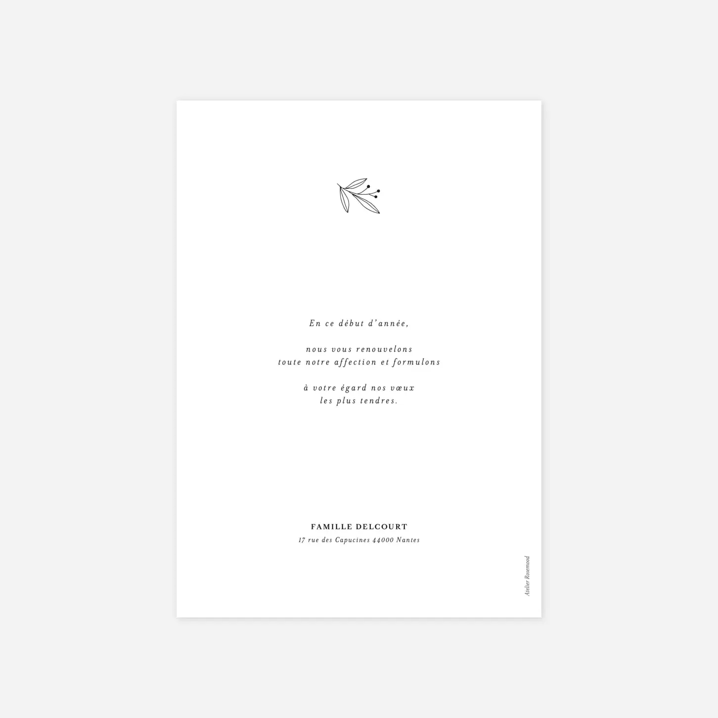 Carte de voeux Jeune pousse 12 photos