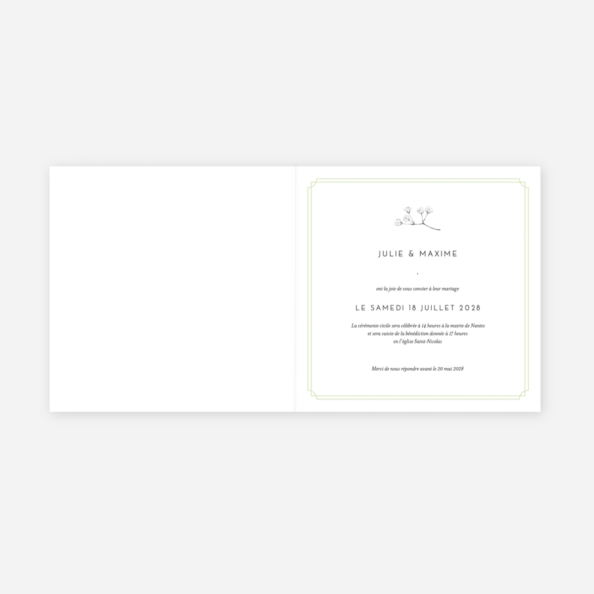 Faire-part mariage Joli brin