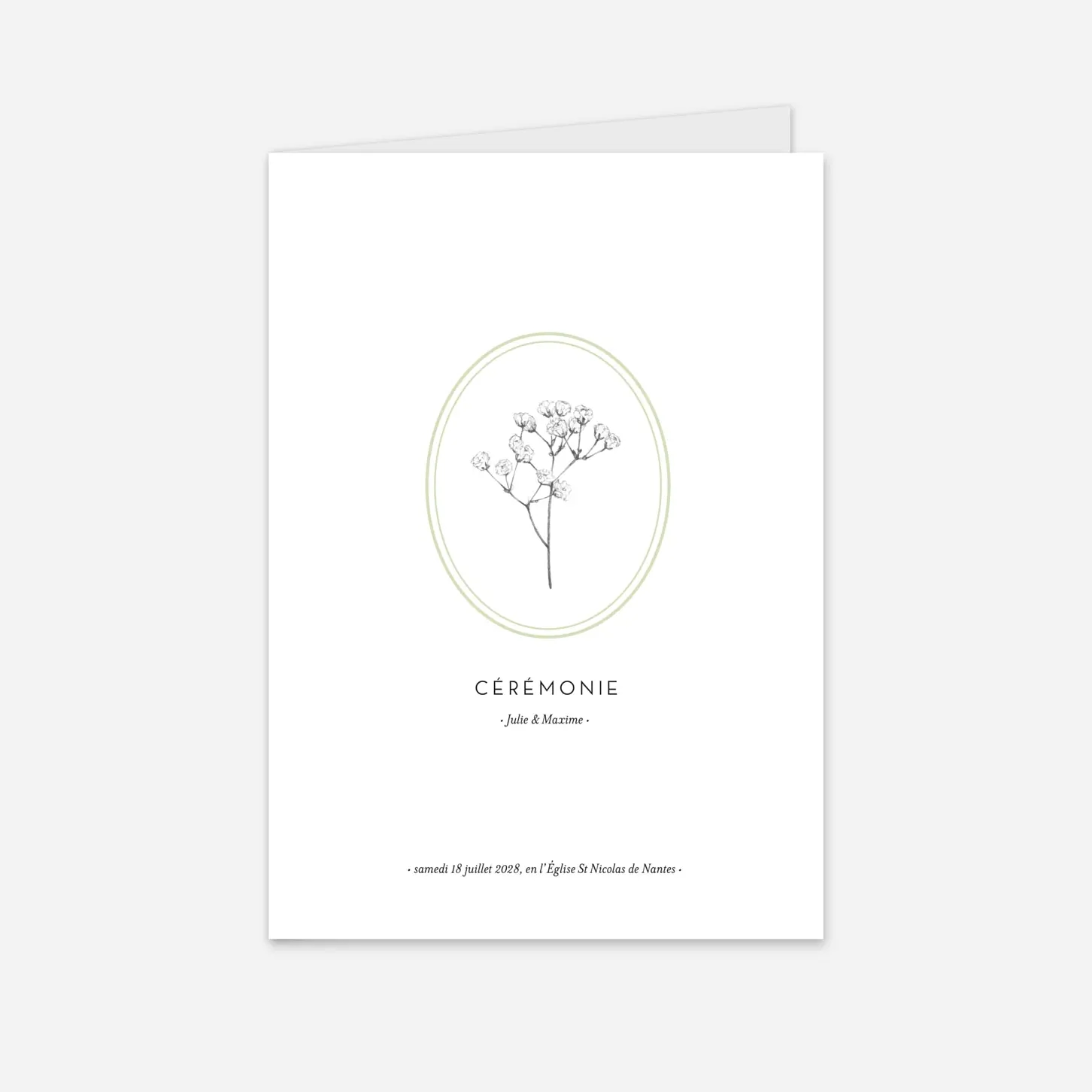 Livret de messe mariage Joli brin