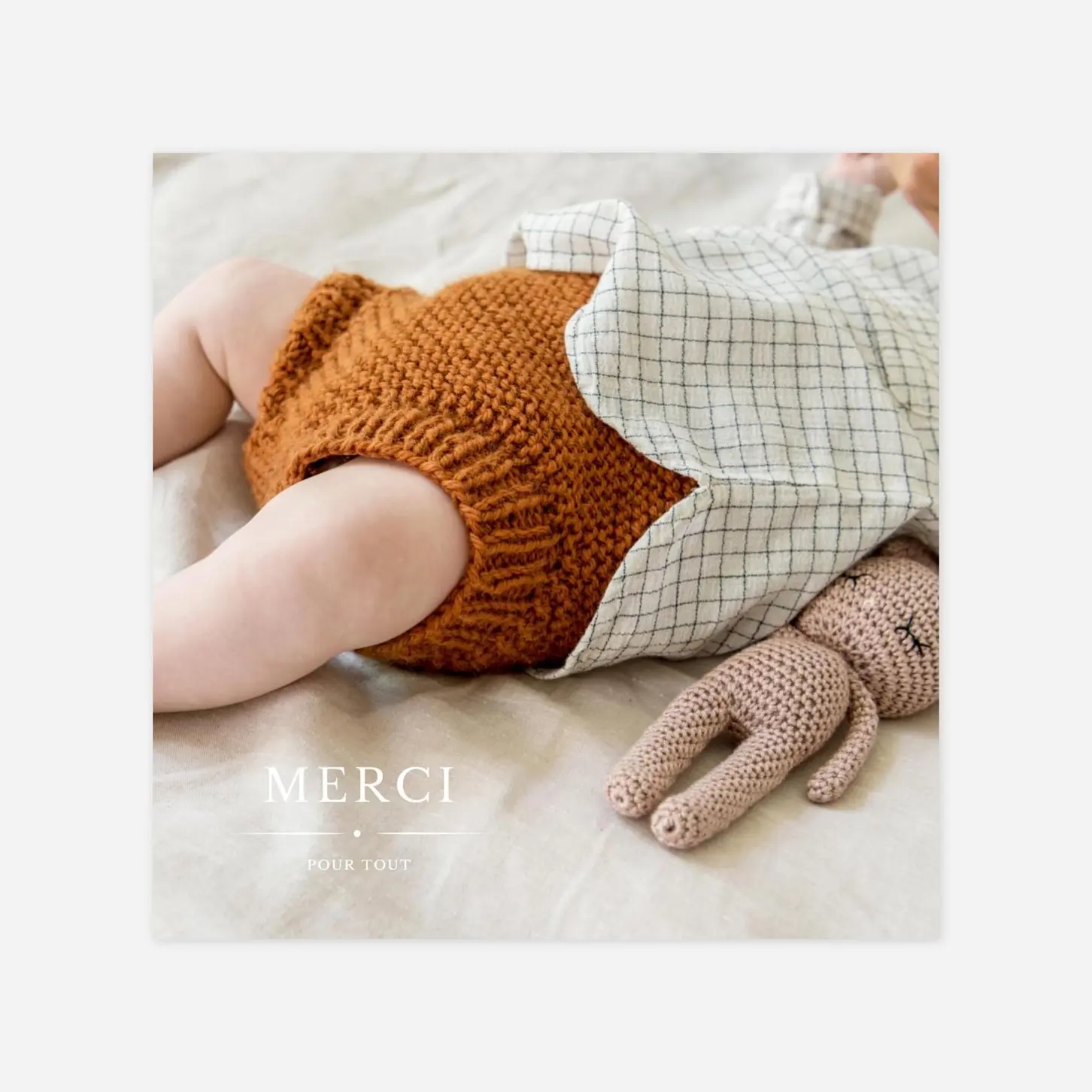 Carte remerciement naissance Joli détail