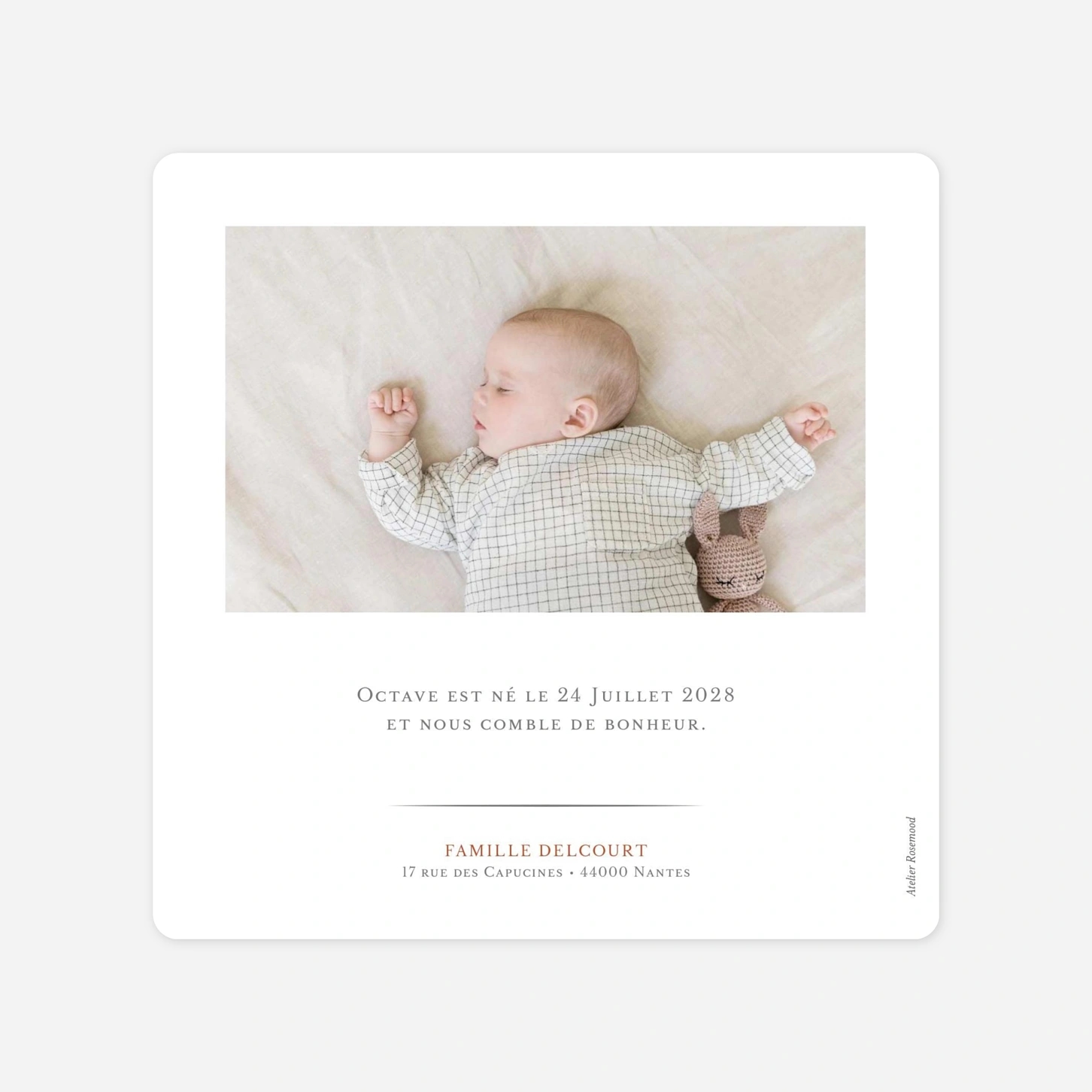 Faire-part naissance Joli détail