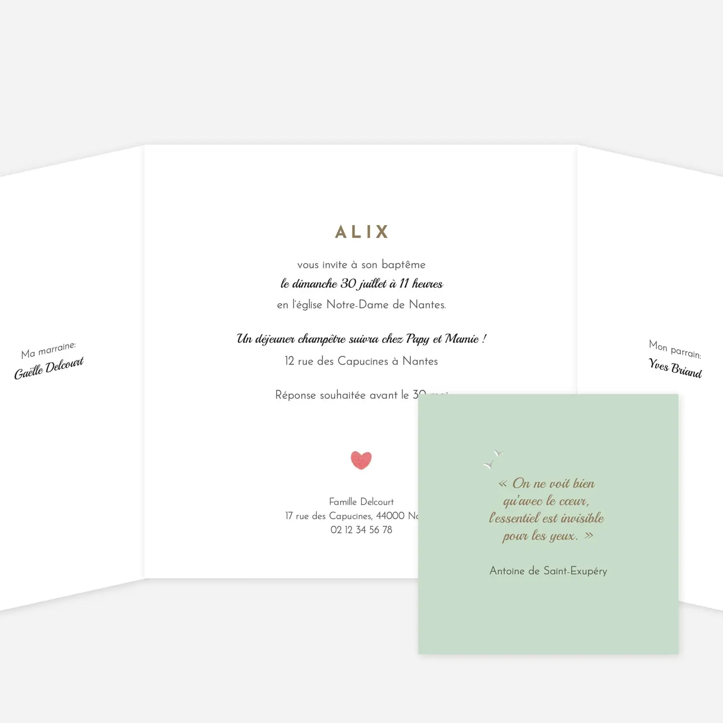 Faire-part baptême Jour de fête