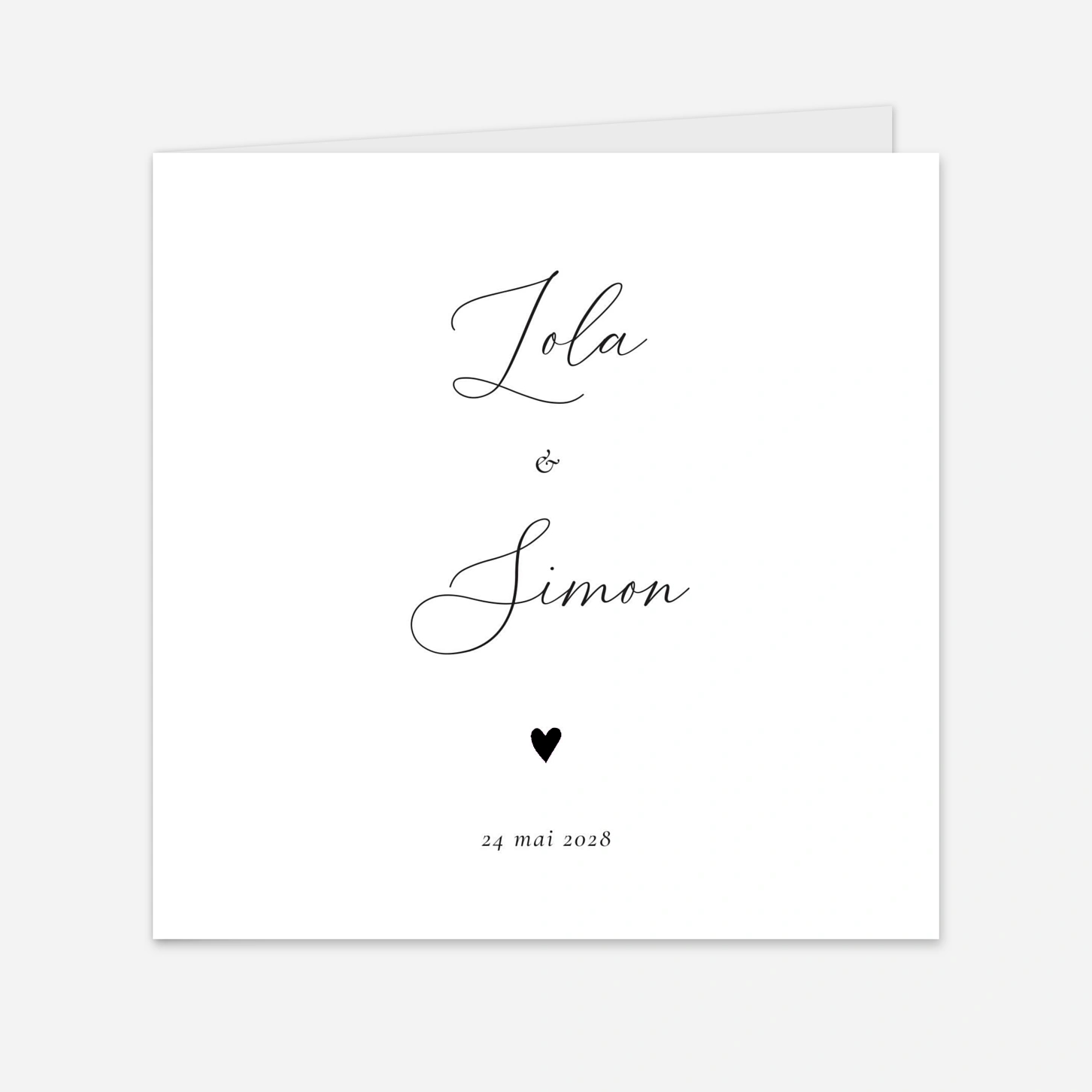 Faire-part mariage Joli coeur