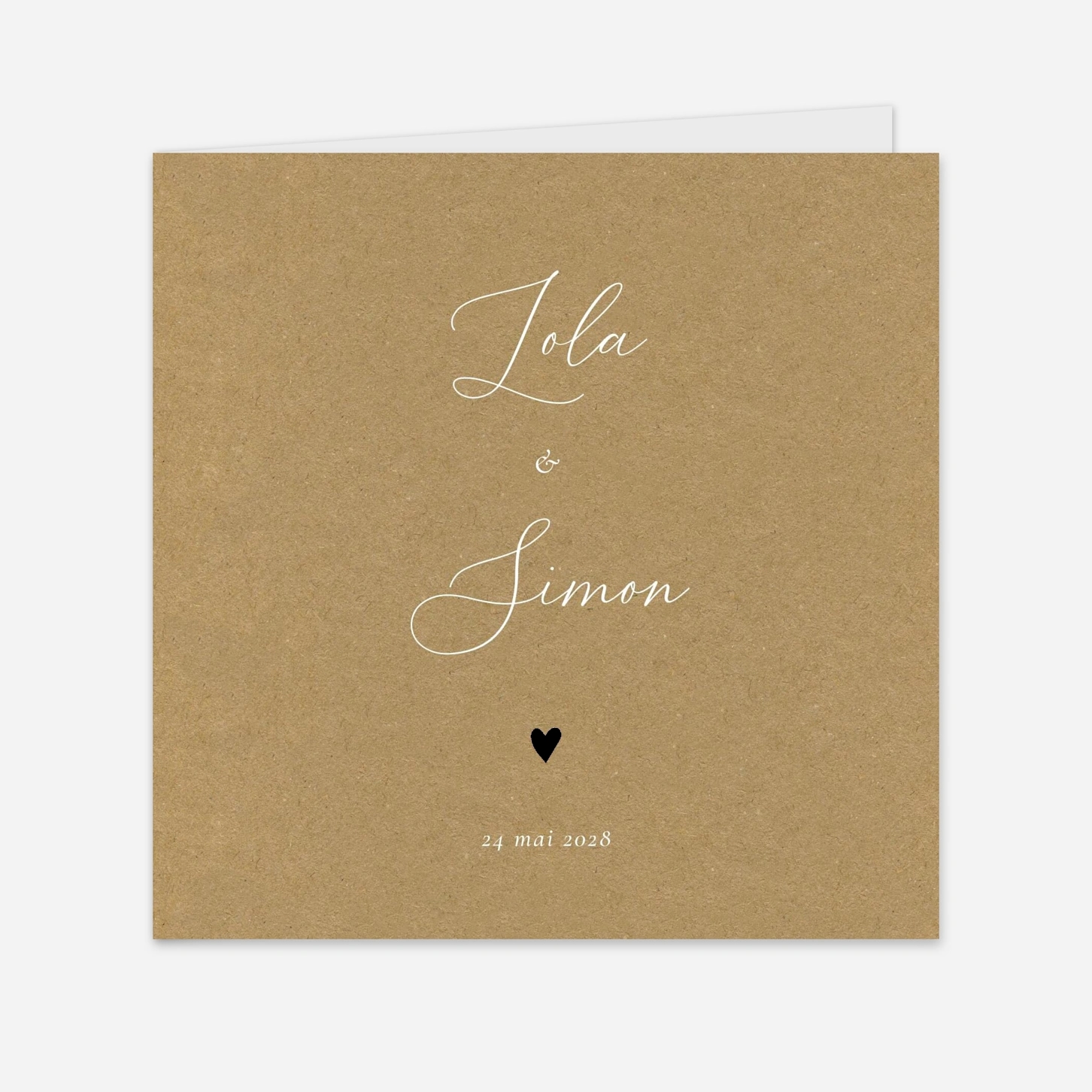 Faire-part mariage Joli coeur