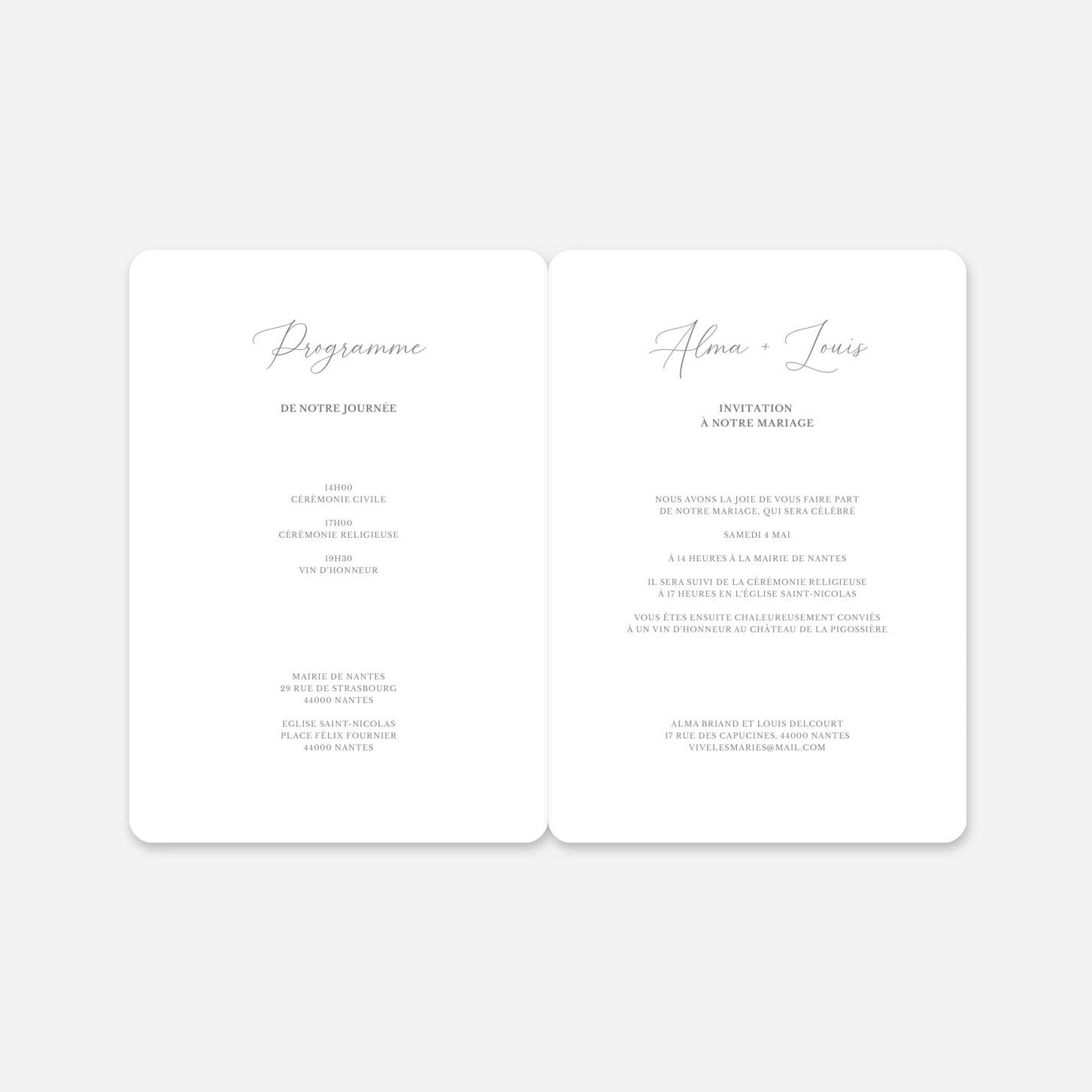 Faire-part mariage Jour Promis