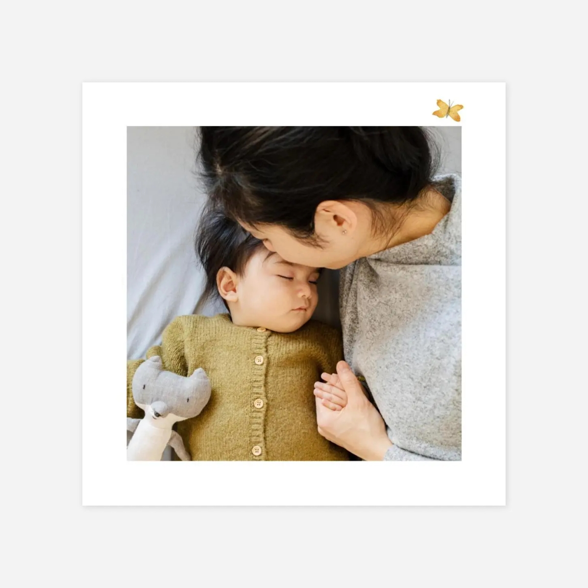 Carte remerciement naissance Koalas en famille